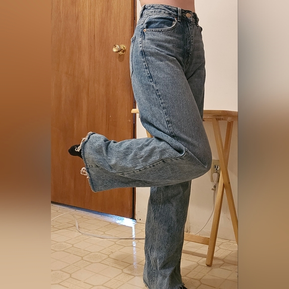 Garage Denim Street Wide Leg Distressed Jeans Size 00 - Picture 2 of 7